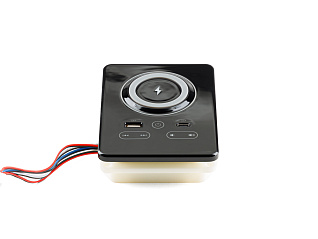 Мультимедийная сист. MINI BT+1USB(10Вт)+Type C+Бесп. зар.15Вт, Сенс.кн. (черн.) 